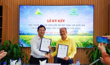 Lễ ký kết thoả thuận hợp tác giữa Viện Đổi mới Sáng tạo Quốc gia và Công ty Cổ phần Công Nông nghiệp Tiến Nông